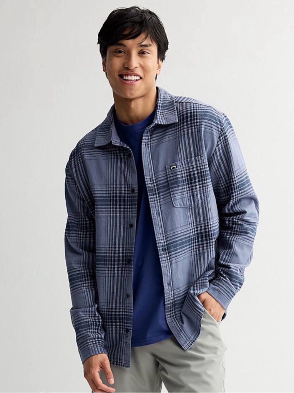 Men's Billabong Long Sleeve Button-Down Flannel Shirt Size S